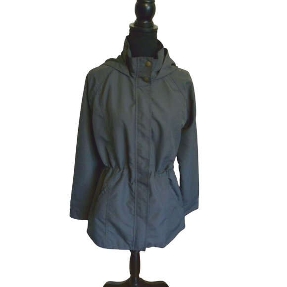 O'Neill Jackets & Blazers - O'Neill Hooded Jacket Zippered Lined Pockets Drawstring Dark Grey Women's Size M